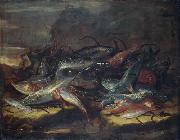 Giuseppe Recco Still-life with fish. Germany oil painting artist